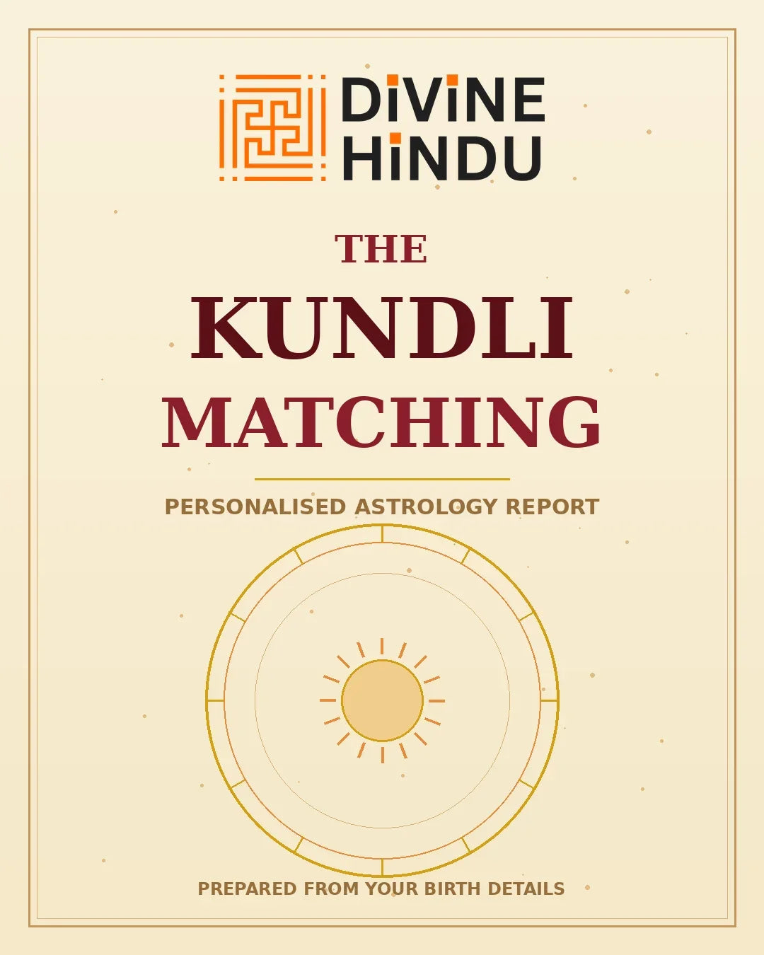 Couple Kundli Matching Report — Divine Hindu report cover