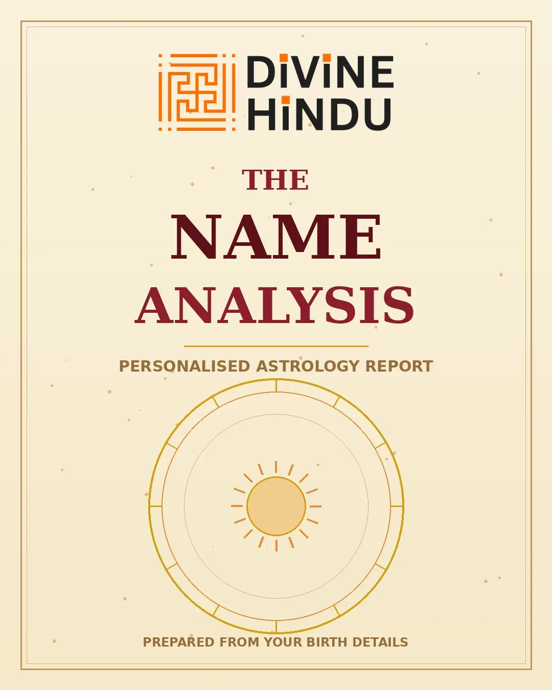 Name Analysis Report — Divine Hindu report cover
