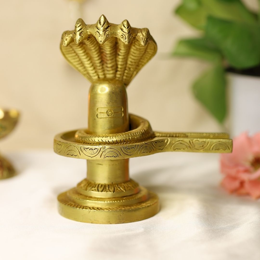 Brass Shivalinga Statue