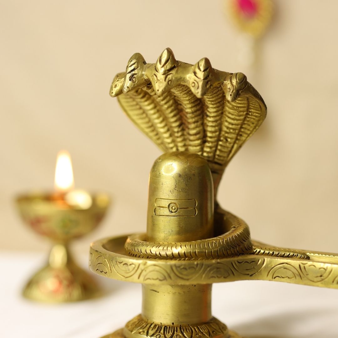 Brass Shivalinga Statue