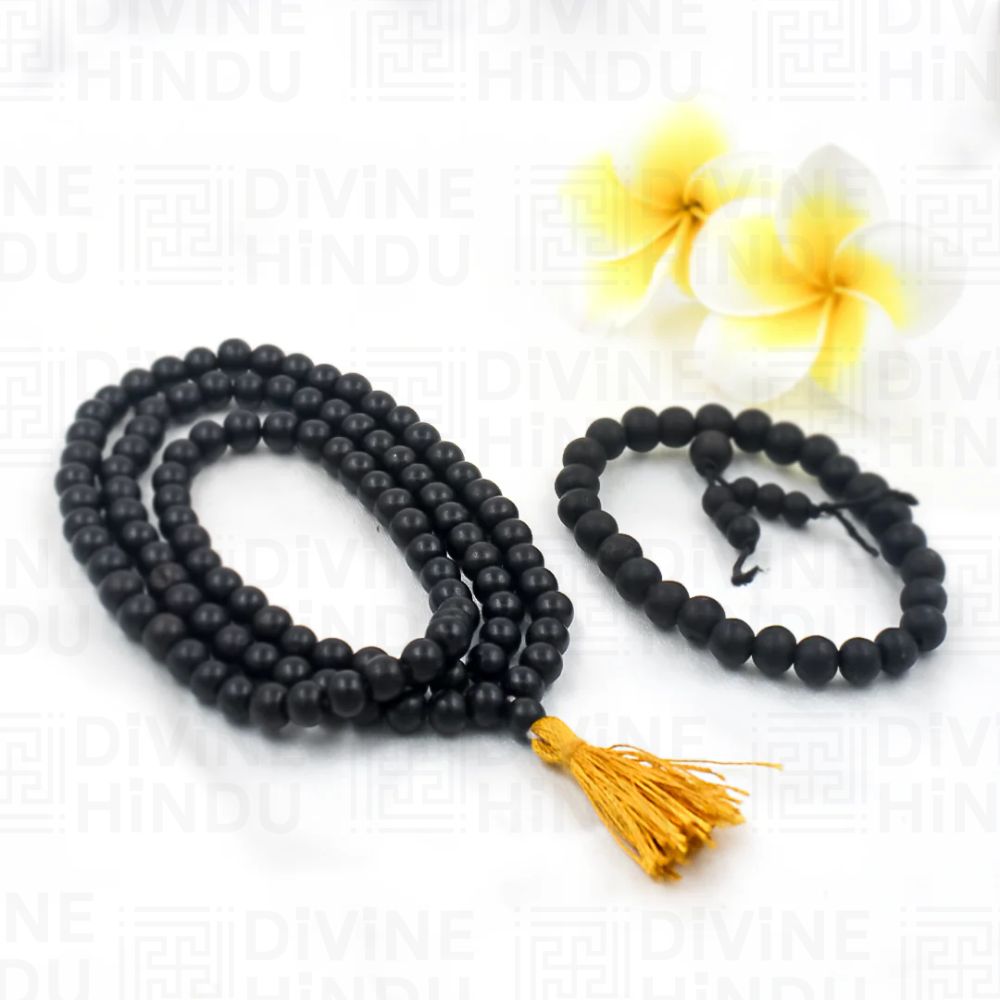 Original Karungali Malai 108-Beads & Karungali Malai Bracelet Combo with Govt. Certification