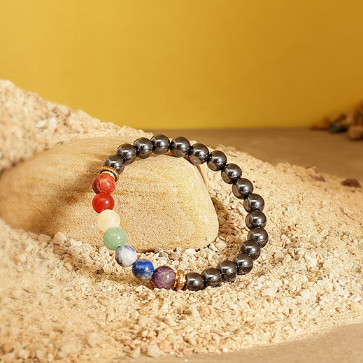 7 Chakra Bracelet Black Tourmaline Creative
