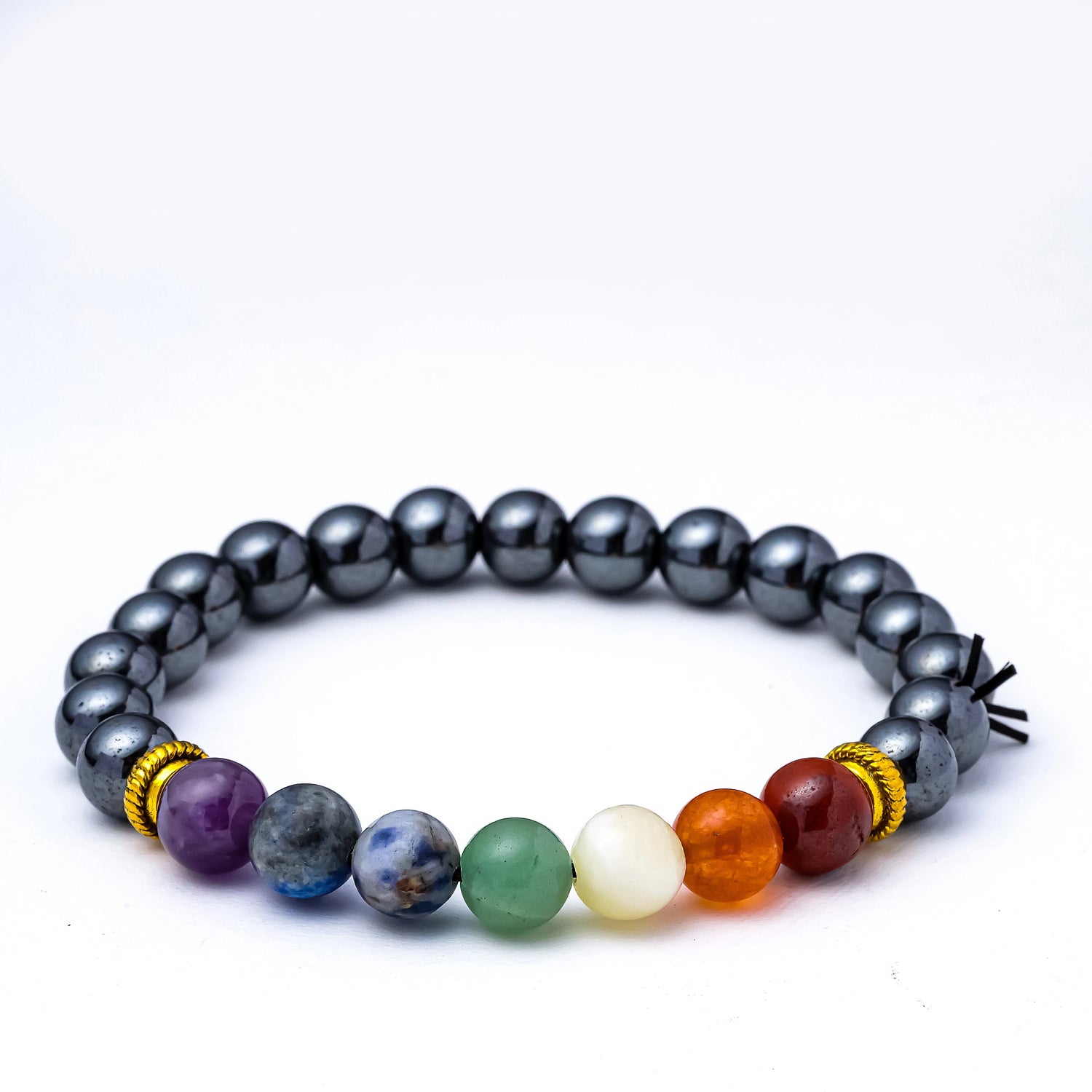 7 Chakra Bracelet Black Tourmaline