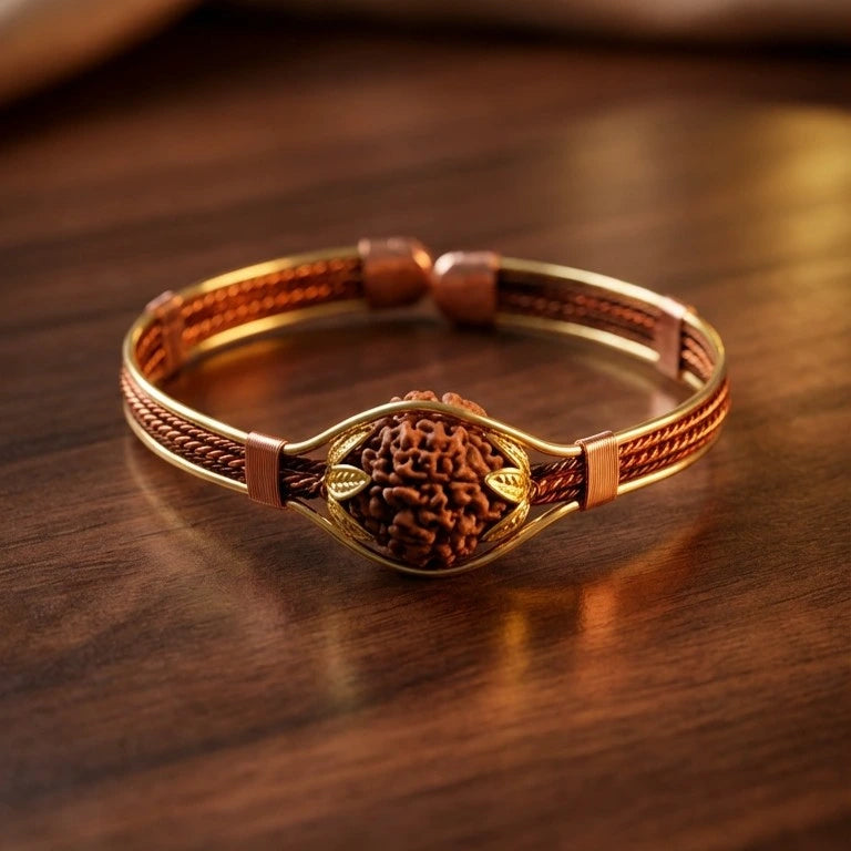 Rudraksha Shakti Copper Bracelet
