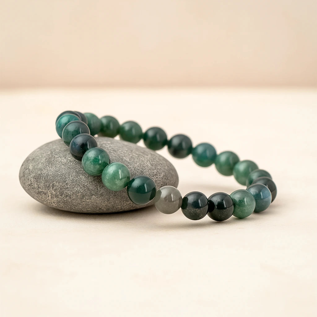 Moss Agate Stone Bracelet