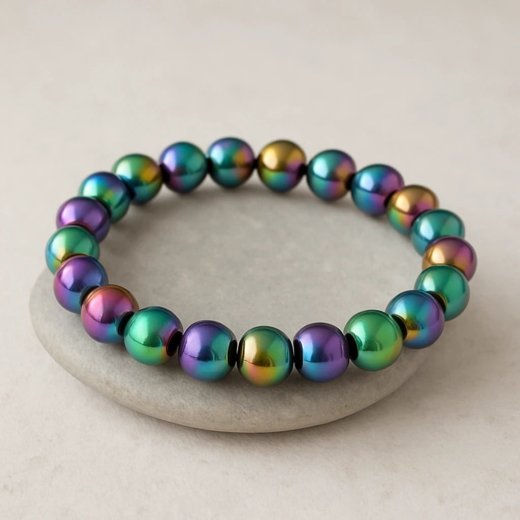 Hematite Aura Stone Bracelet
