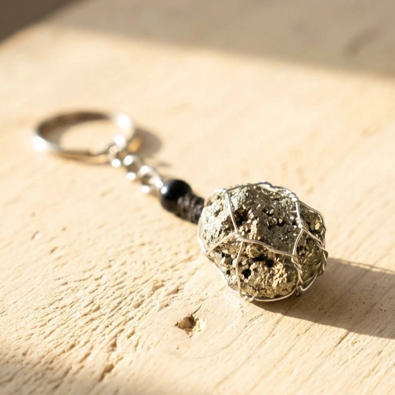 Pyrite Key Chain & Bag Charm
