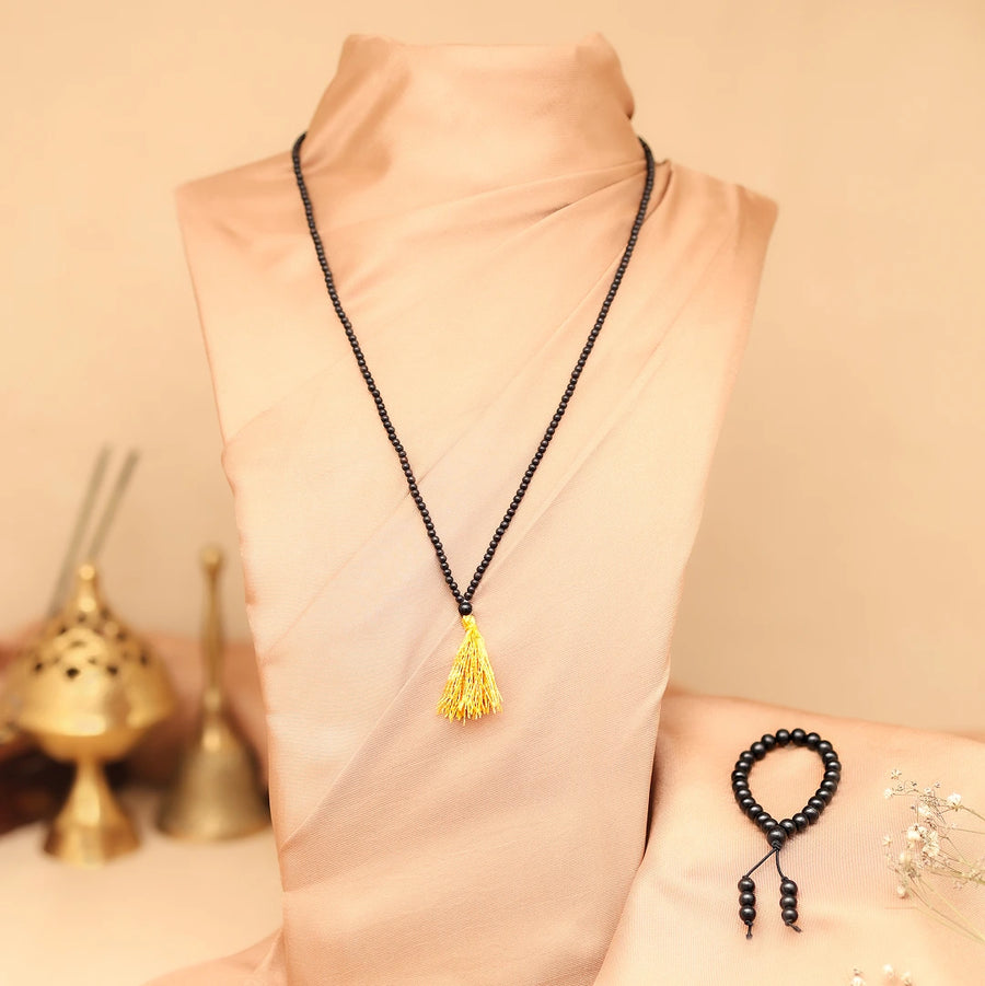 Original Karungali Malai Mala & Karungali Malai Bracelet Combo (Kids)