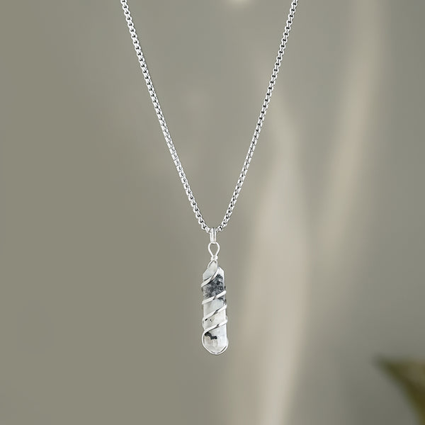 Rainbow Moonstone Stone Locket with Chain