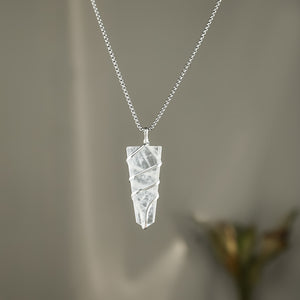 Clear Quartz Stone Locket with Chain