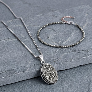 Total Wealth Alignment Combo: Pyrite Anklet & Raw Pyrite Pendant