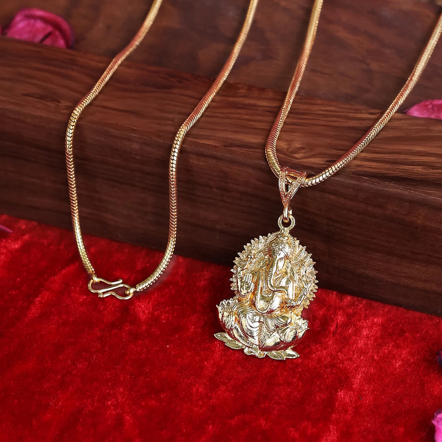 Gold plated Lord Ganesh Pendant