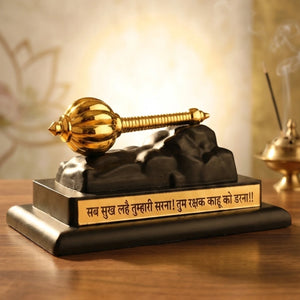 Hanuman Gada Gold Plated with Base