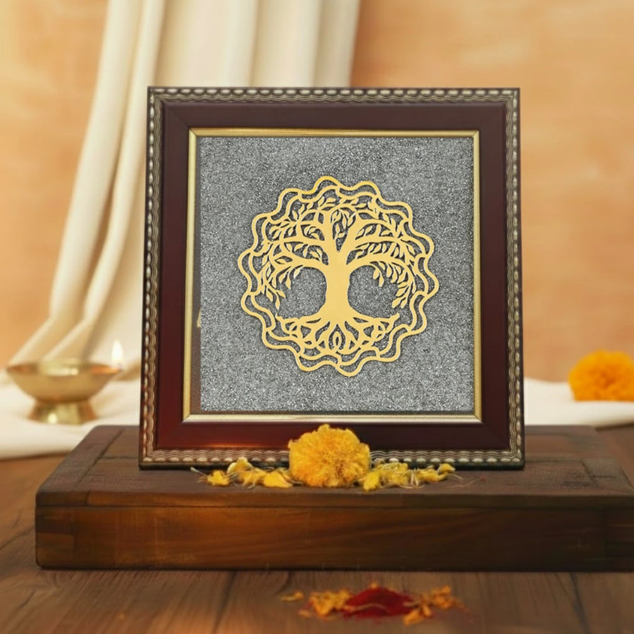 Tree of Life Raw Pyrite Frame | Symbol for Growth & Connection