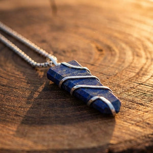 Lapis Lazuli Stone Locket with Chain