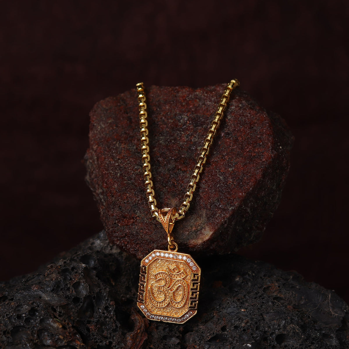 Gold Plated Om Necklace