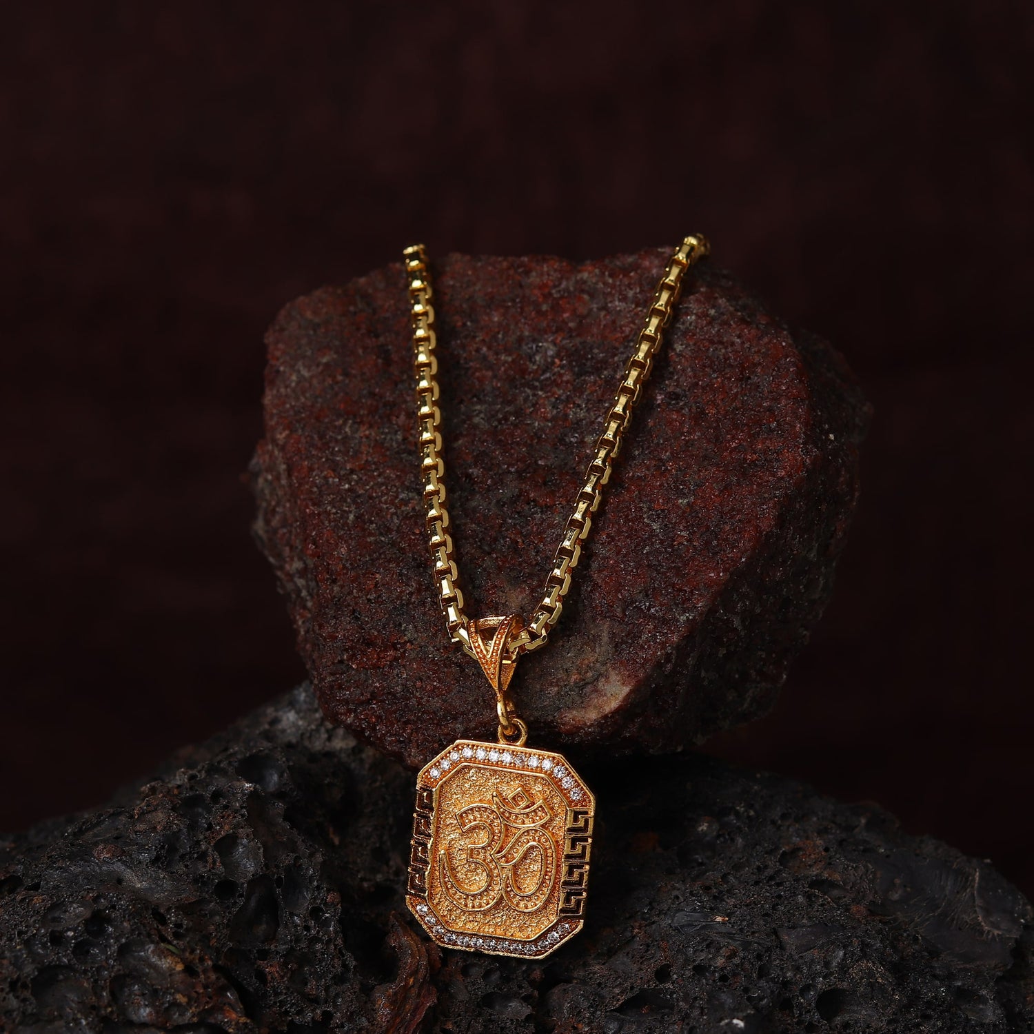 Gold Plated Om Necklace