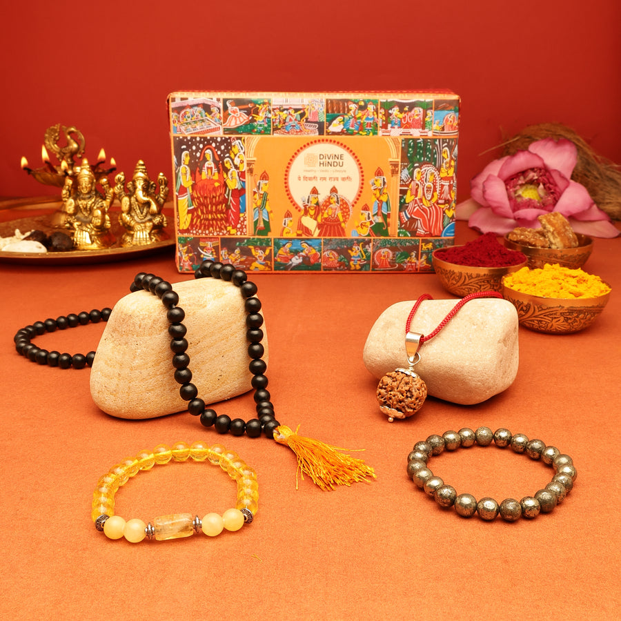 Sagittarius (Dhanu Rashi) Combo – For Health + Wealth + Evil Eye