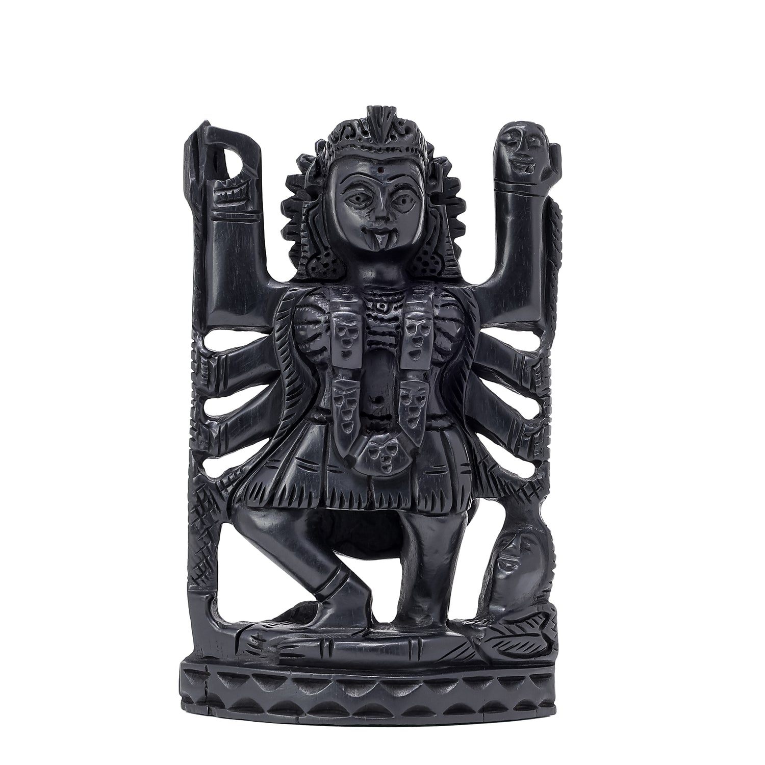 Divine Hindu Goddess Kali Maa Karungali Idol – Ebony Wood