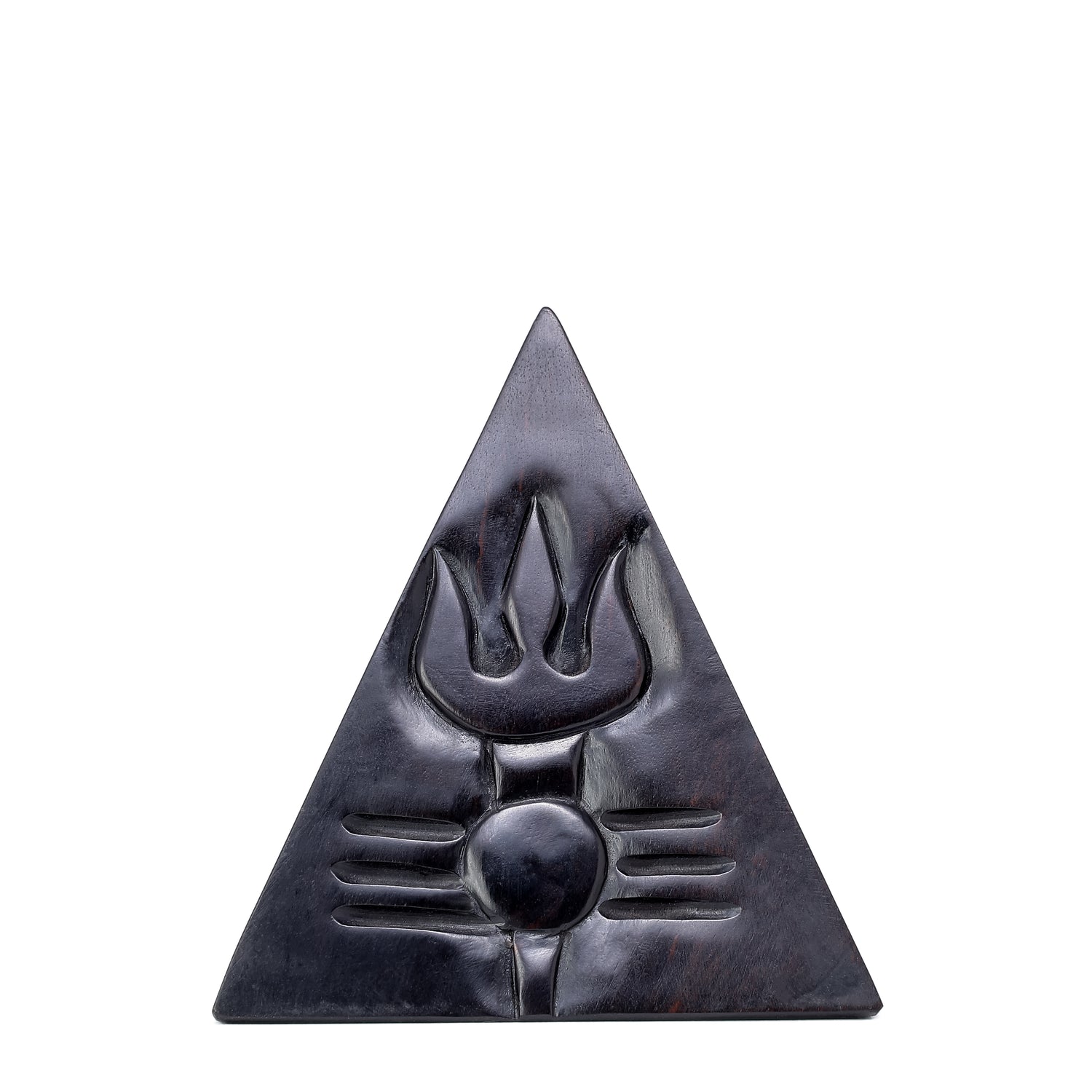 Divine Hindu Shivling Trishul Symbol Karungali Idol – Ebony Wood
