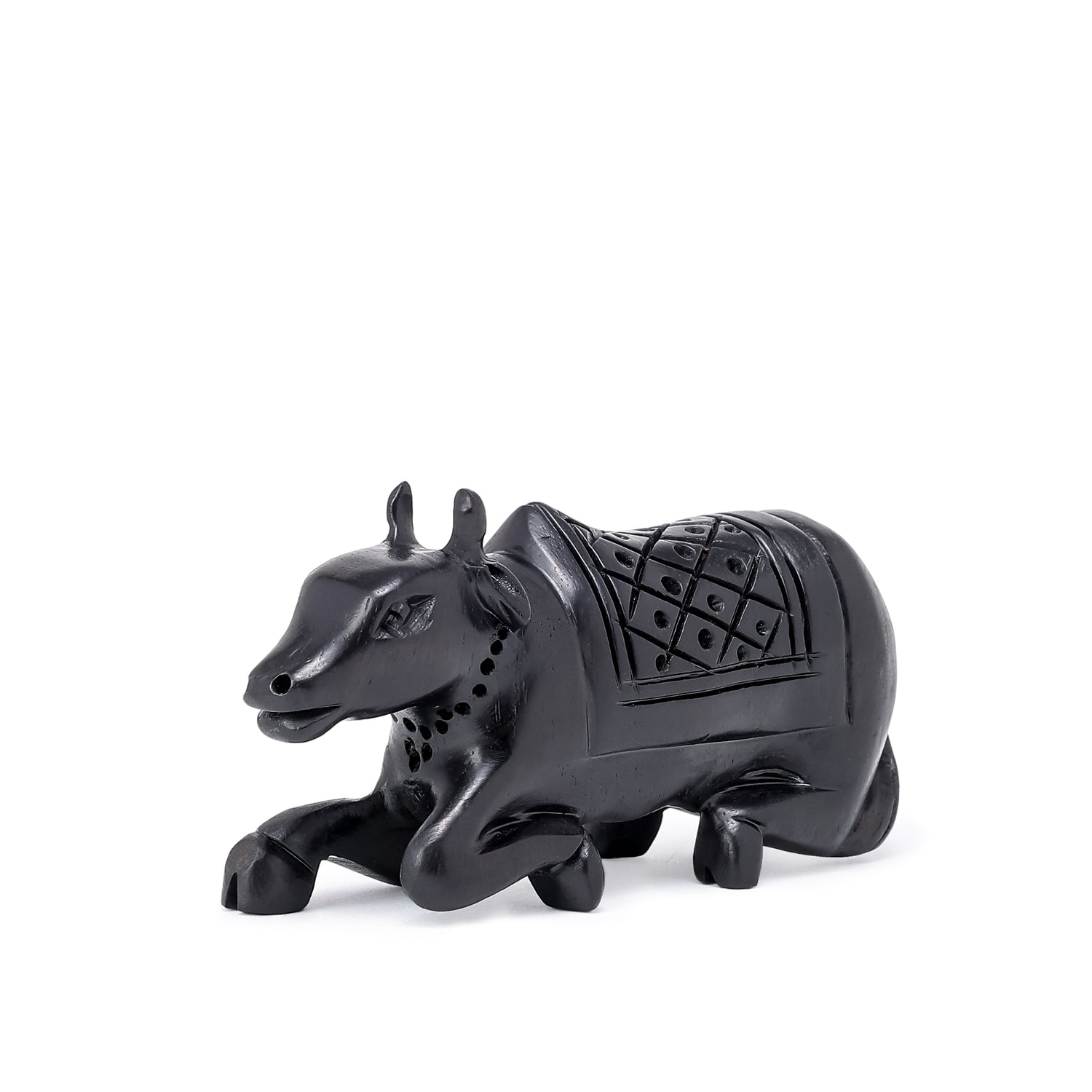 Divine Hindu Nandi Ji Karungali Idol – Ebony Wood