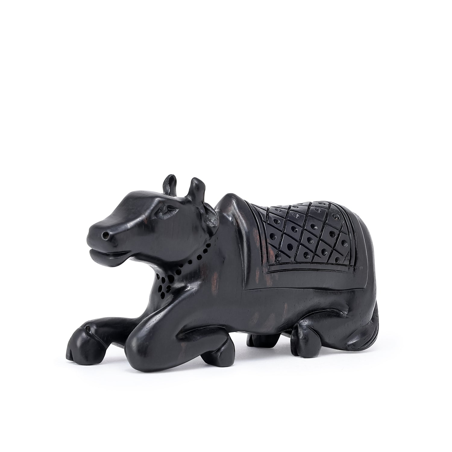 Divine Hindu Nandi Ji Karungali Idol – Ebony Wood