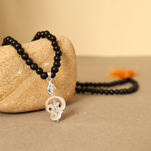 Karungali Malai with vel pendant 6mm