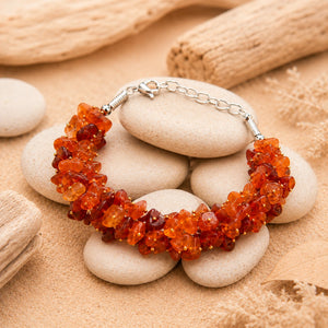 Natural Carnelian Chips Bracelet