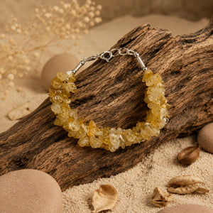 Natural Citrine Chips Bracelet | Sunela Stone Bracelet