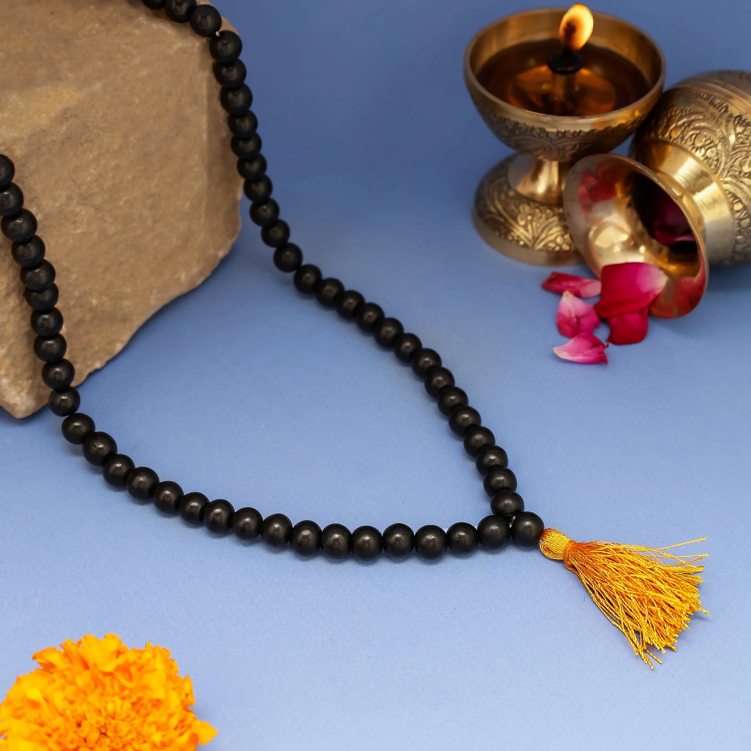 Original Karungali Malai 108-Beads Ebony Wood with Govt. Certified