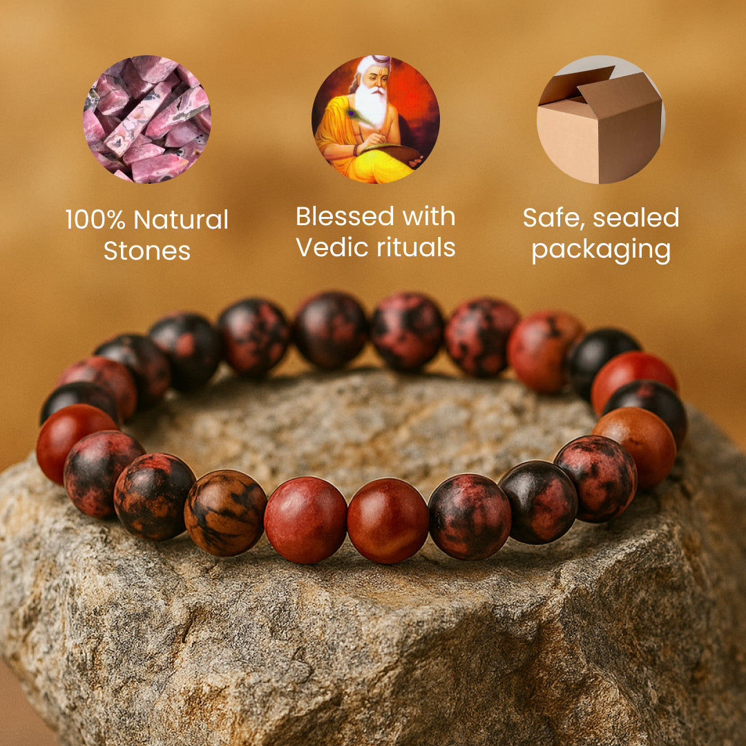 Rhodonite Stone Bracelet Benefits for balance the root_chakra.