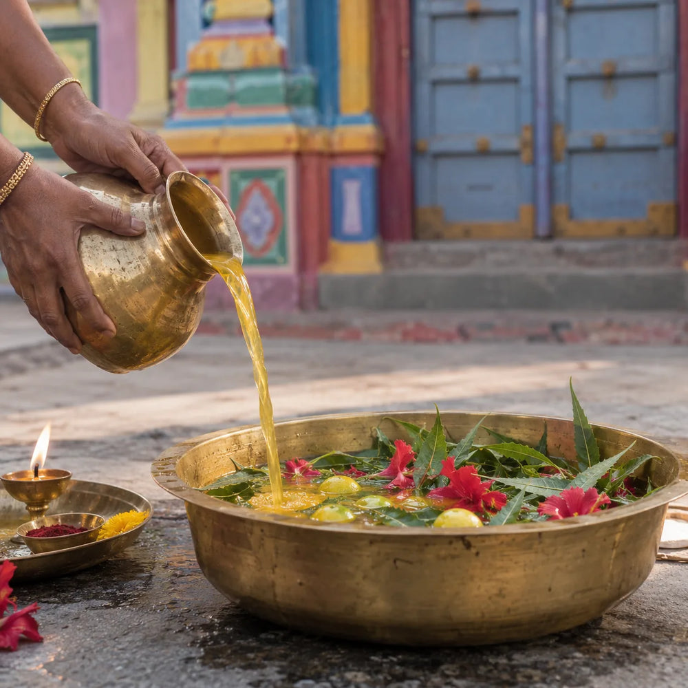 Angalamman Abhishekam — Angalamman Temple, Thirunallar