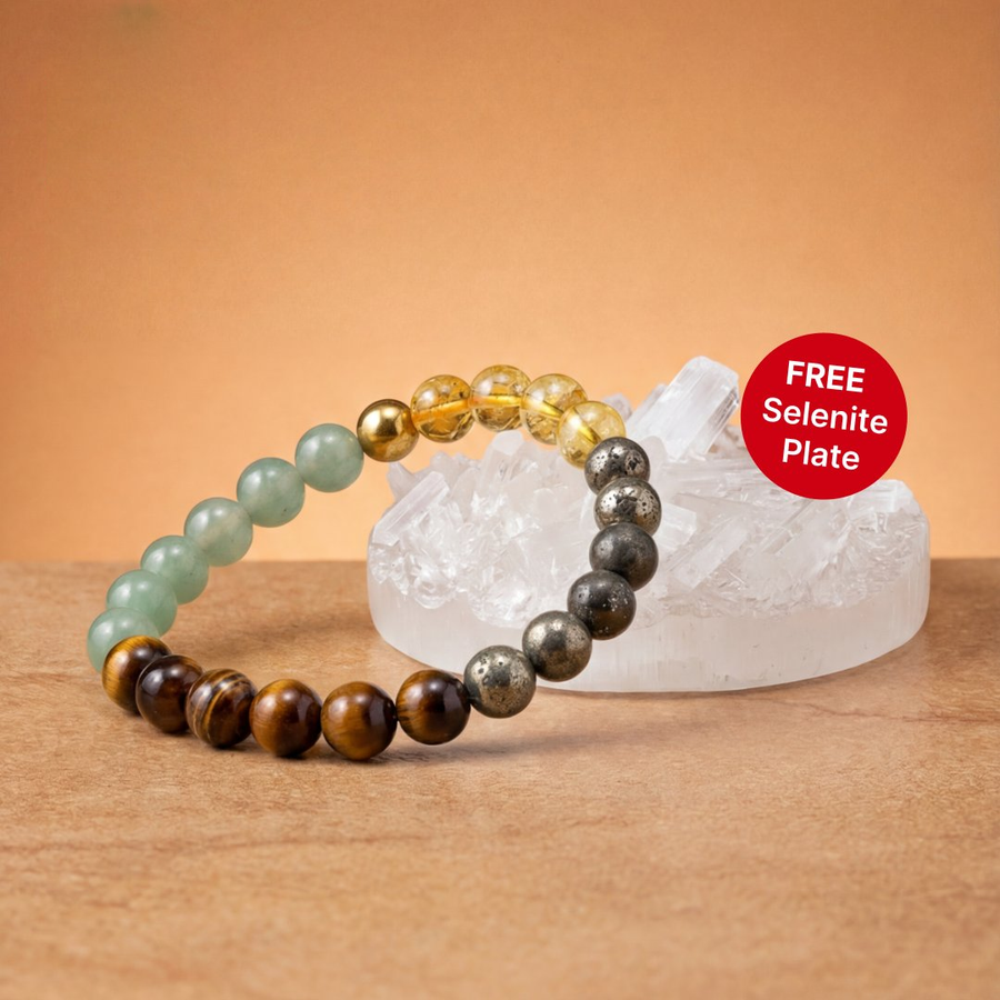 Money Magnet Bracelet with FREE Selenite Plate