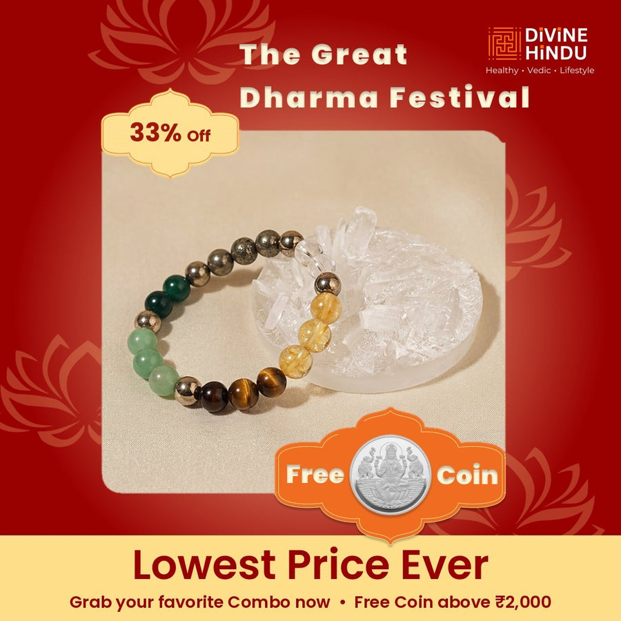 Dhan Yog Bracelet With Raw Selenite Plate