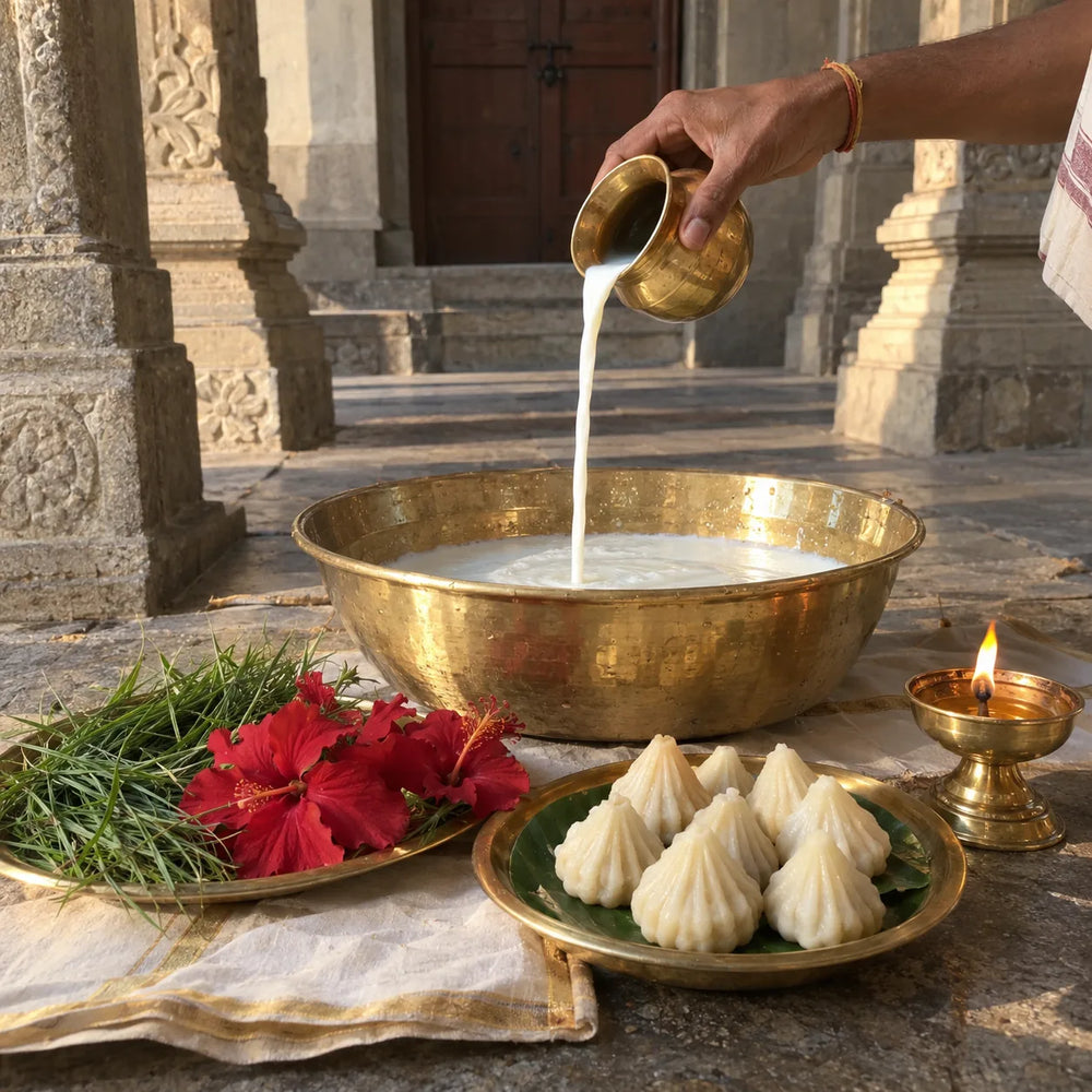 Ganesh Atharvashirsha Path & Abhishek — Khajrana Ganesh, Indore