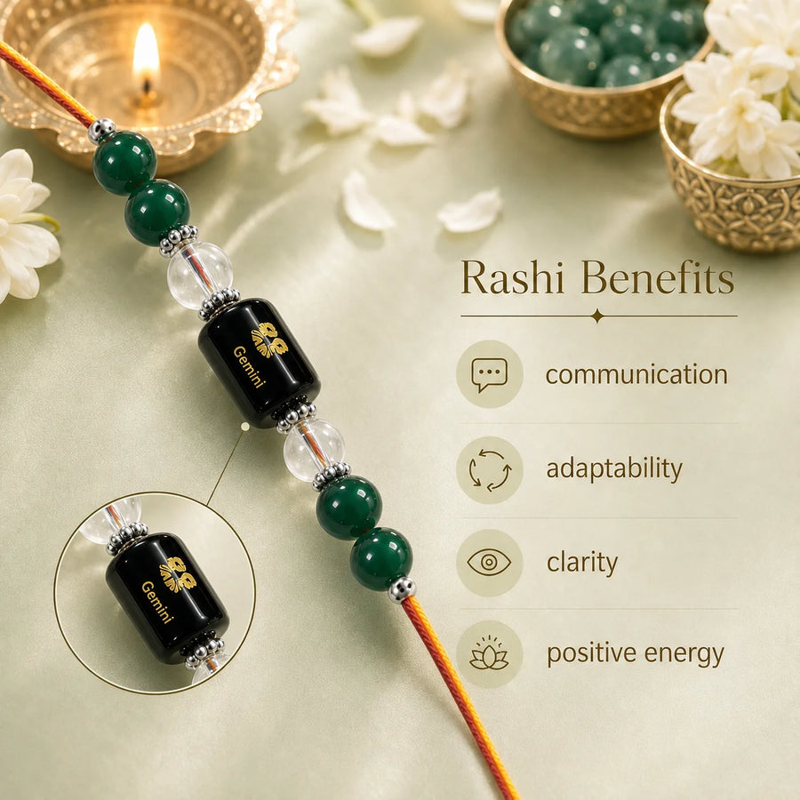 Gemini (Mithun Rashi) Divine Stone Rakhi