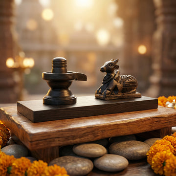 Karungali Shivling with Nandi Divine Set