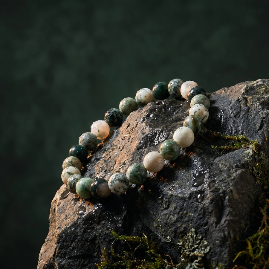 Tree Agate Stone Bracelet