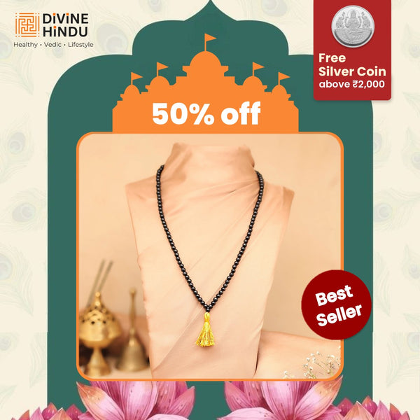 Original Karungali Malai 108-Beads Ebony Wood with Govt. Certified