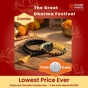 Original Karungali Malai 108-Beads Ebony Wood and Money Magnet Bracelet Combo – Wealth & Protection