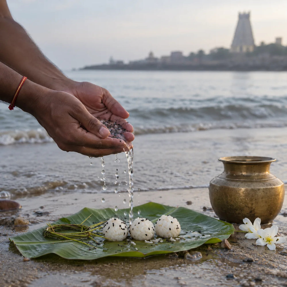Pitru Tarpanam — Agnitheertham, Rameswaram