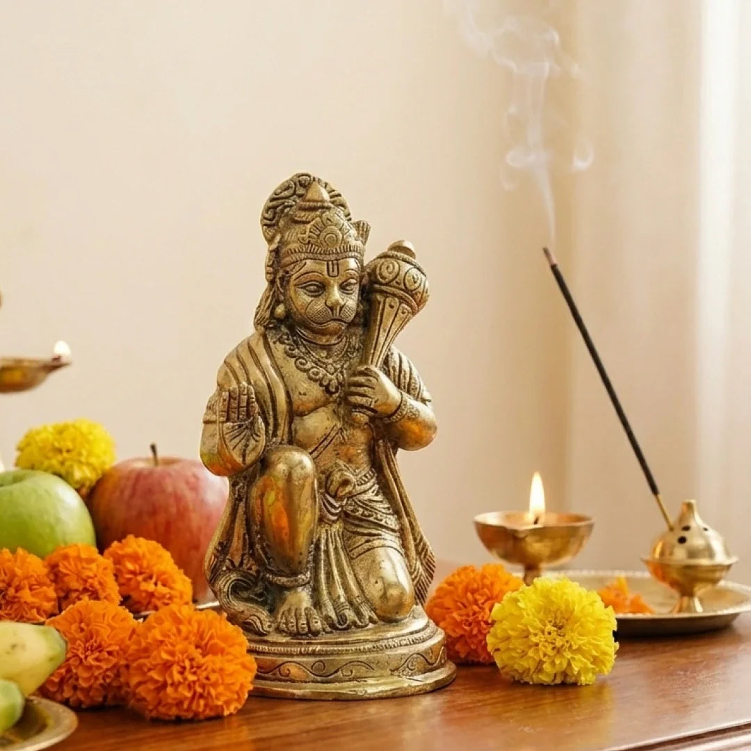 Lord Hanuman brass idol from Divine Hindu
