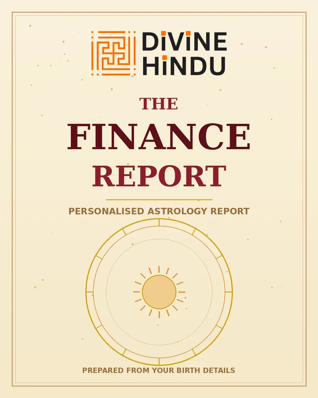 Finance Report — Divine Hindu report cover