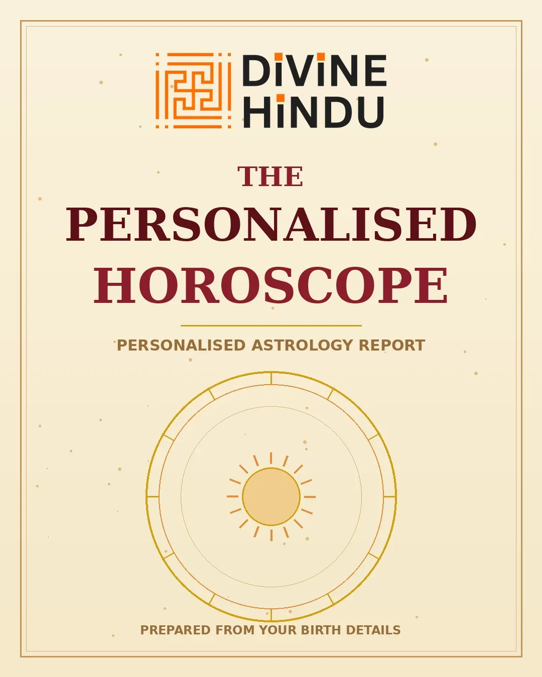 Personalised Horoscope Report — Divine Hindu report cover