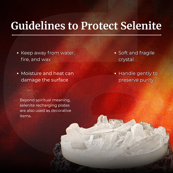 Raw Selenite Crystal Charging Plate