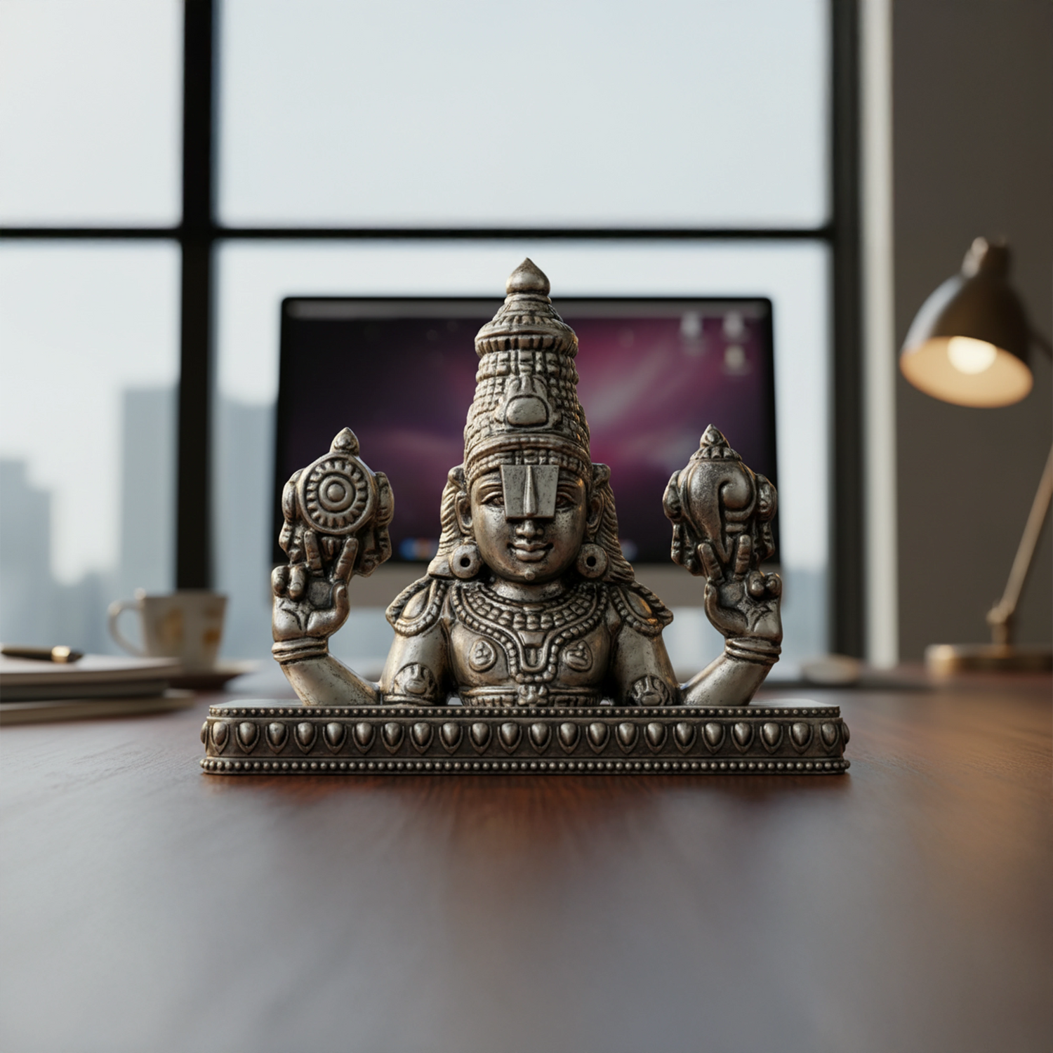 Tirupati Venkateswara Face Idol | Decor for Home Temple, Car & Office