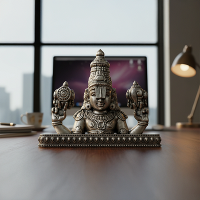 Tirupati Venkateswara Face Idol | Decor for Home Temple, Car & Office