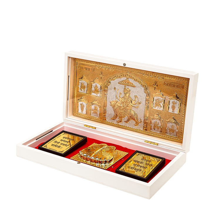 Divine Maa Durga Pocket Temple - Gold Platted