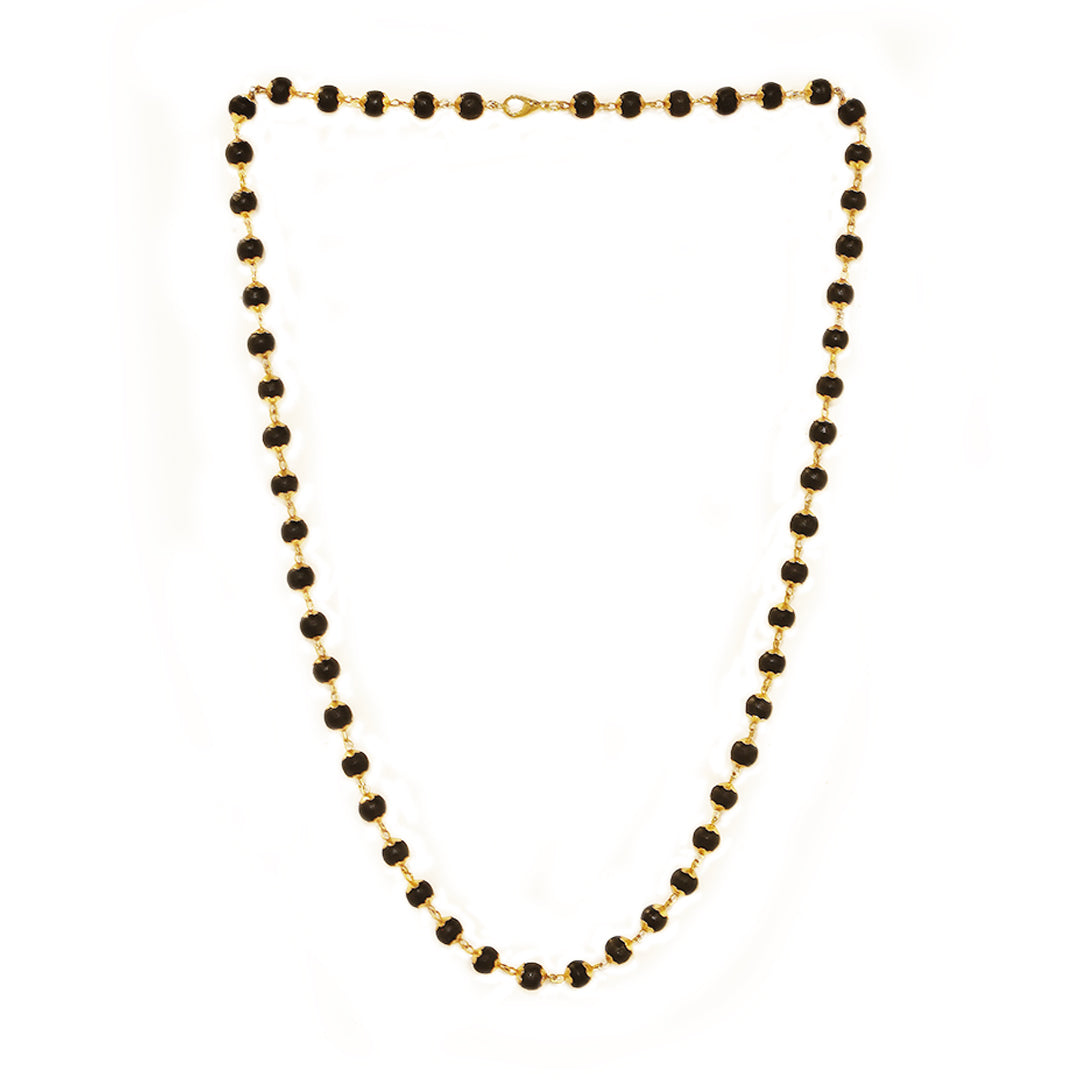 Divine Karungali Malai with Gold Capped Beads | Govt Lab Certified