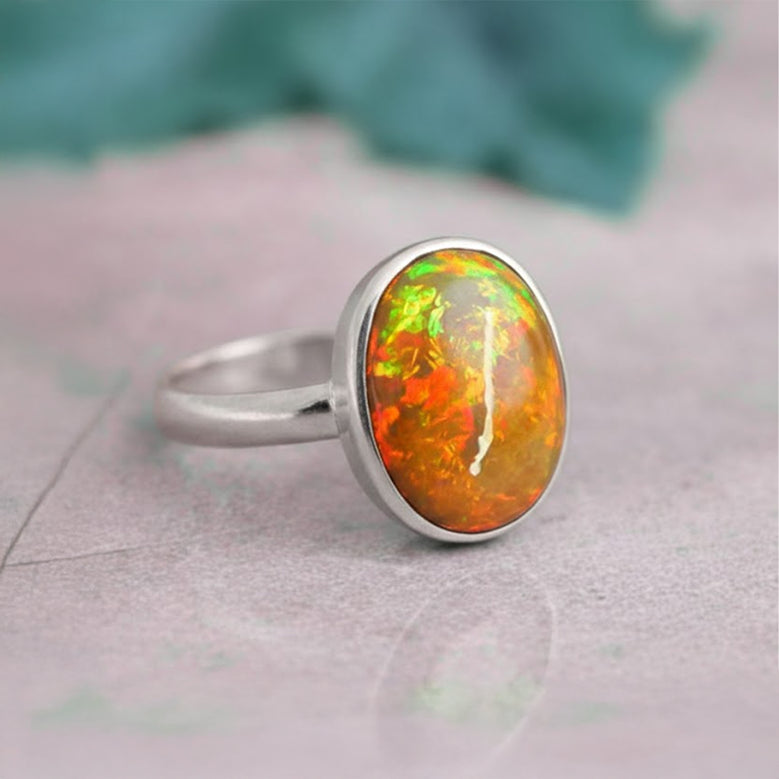 Natural Gemstone Fire Opal
